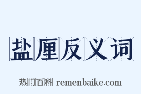 盐厘反义词是什么意思的图片